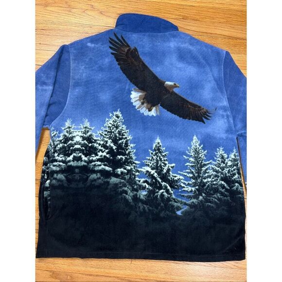 Bald Eagle Wild Kind Men’s 2XL Fleece Full Zip Jacket Coat Sweater NWT - Picture 7 of 9